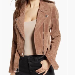 Suede Cropped Jacket, M (Blank NYC)